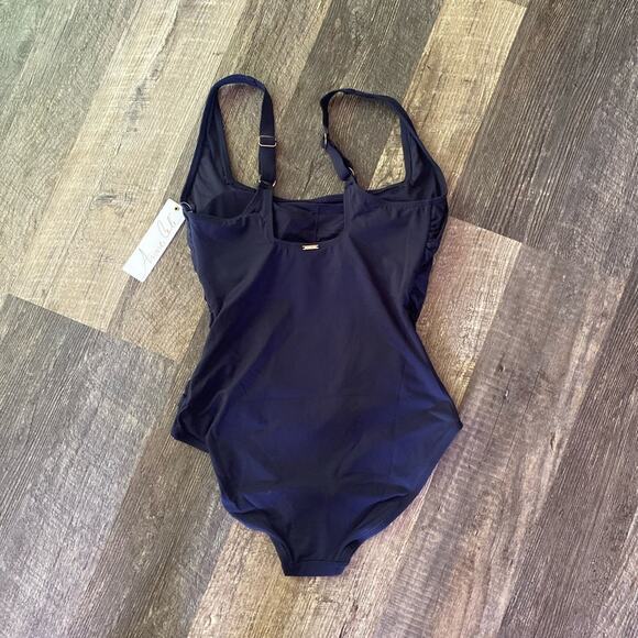 Anne Cole squareneck Shirred One Piece swimsuit - Picture 8 of 8